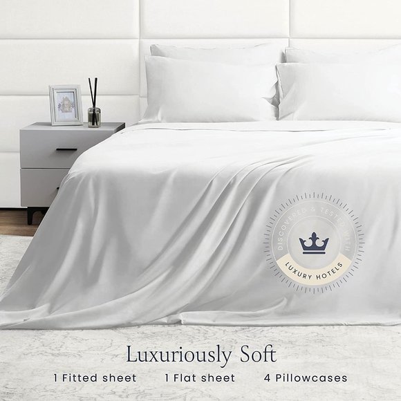 - New King Size Bed Sheets Set - 1800 TC Series 6 Piece Bedding Set - Picture 4 of 7